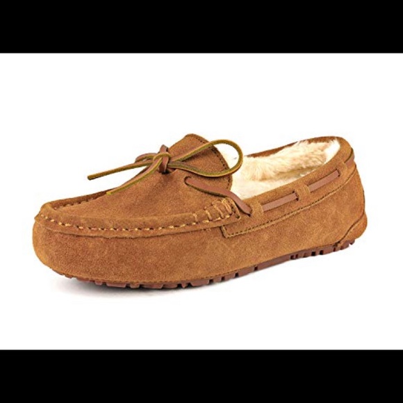 Dream Pairs Shoes - NWOT Dream Pairs Auzy-02 Leather Moccasin Faux Fur